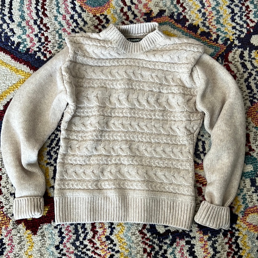 Brand: BLANK NYC |  Cry Me A River, Horizontal Cable, Crew Neck Sweater - Picture 2 of 4